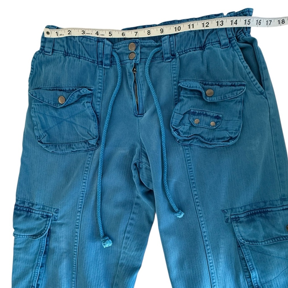 We The Free Tahiti Cargo Pants W’s M Lake Victoria Blue Cargo Joggers Utility - Picture 6 of 16